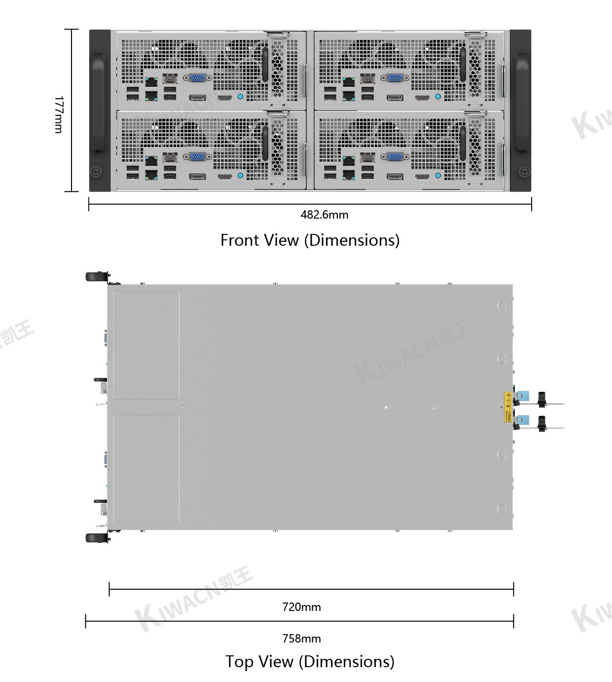 4u4 Node Rack Server Chassis size