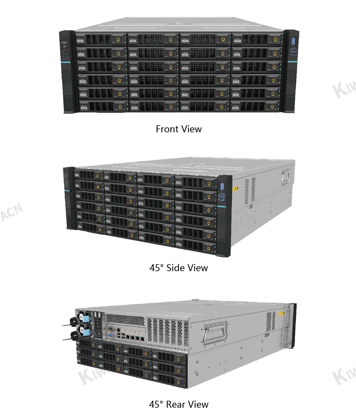 4u36 bay rack server chassis size