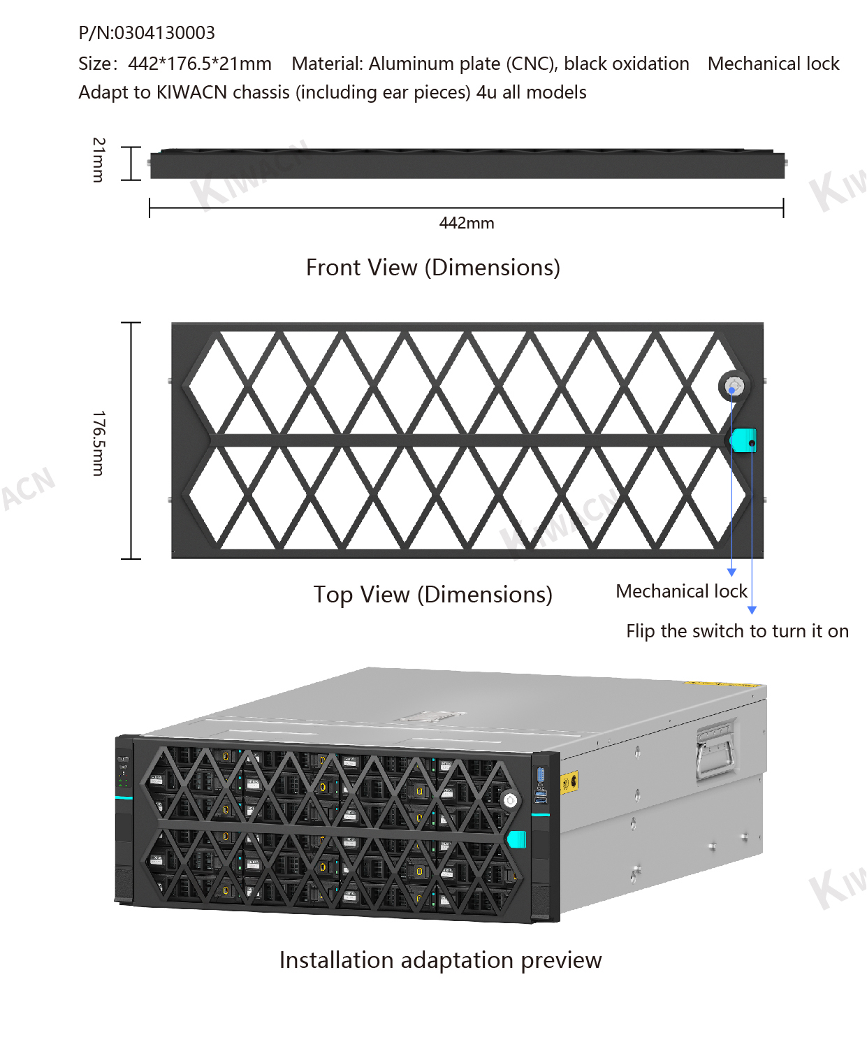 0304130003 server mask 4u specification