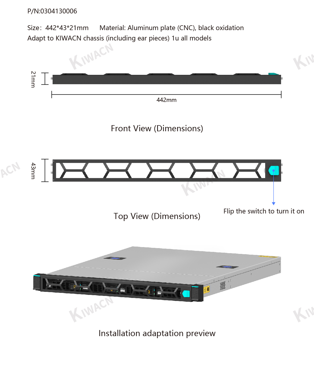 0304130006 server mask 1u specification